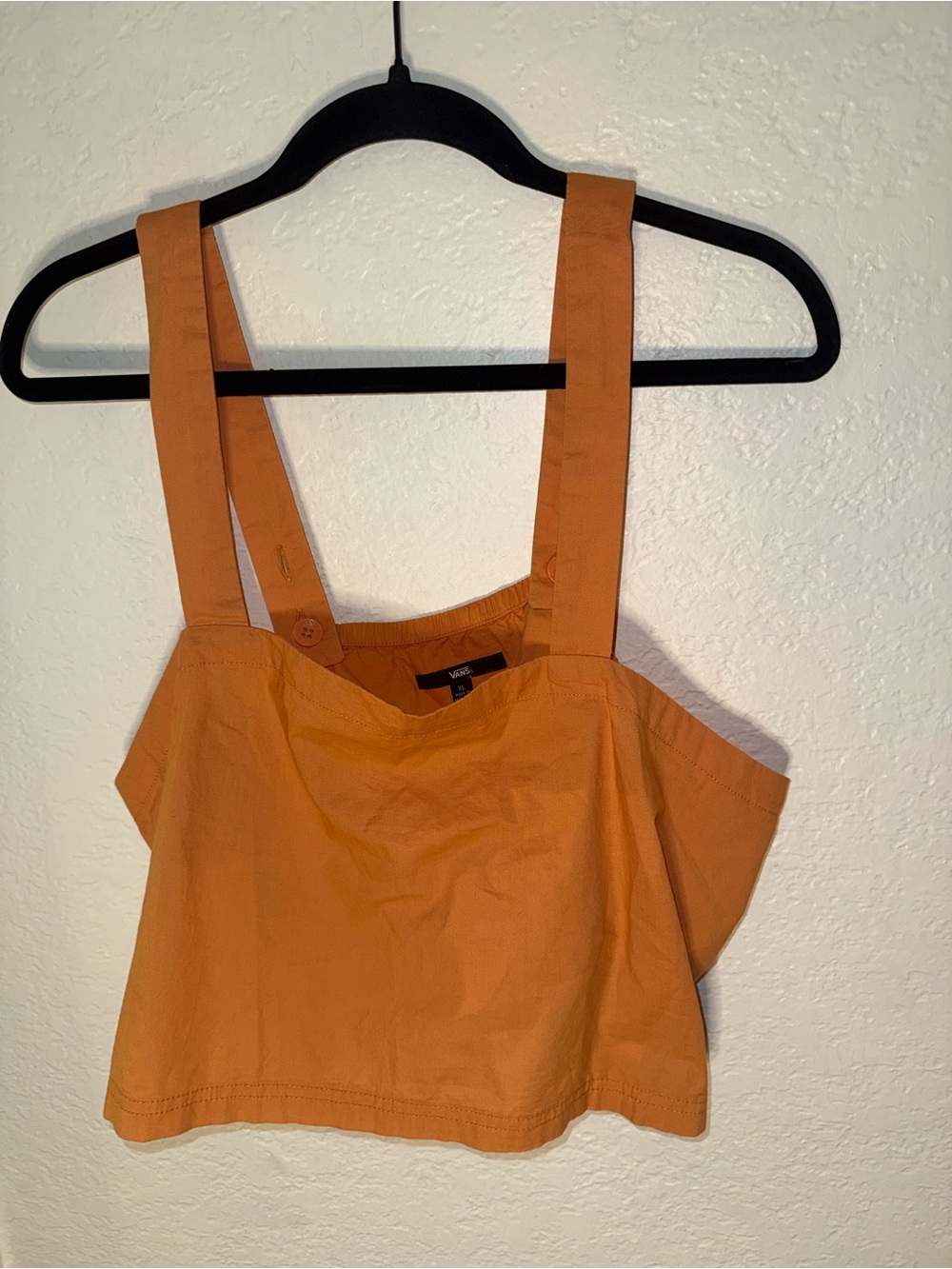 Vans Orange Wide-Strap Crop Top